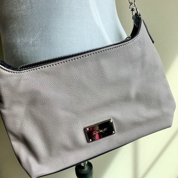 Nine West Grey and Black Chain Crossbody used once - Picture 1 of 4